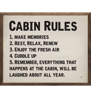Cabin Rules White
